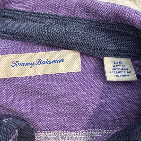 🔴 Tommy Bahama Large Purple Polo Tee - Picture 4 of 5
